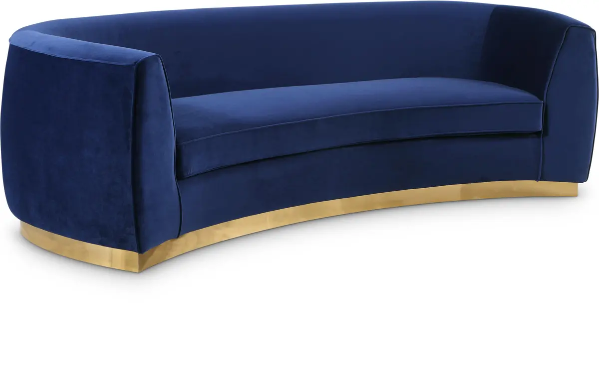 Julian Navy Velvet Sofa 1