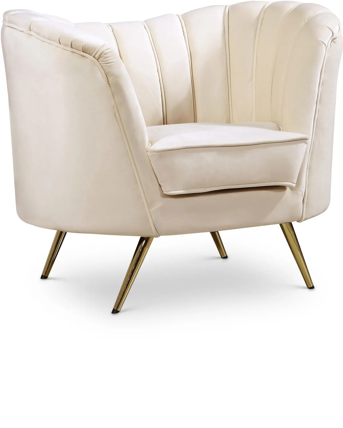 Margo Cream Velvet Chair 1