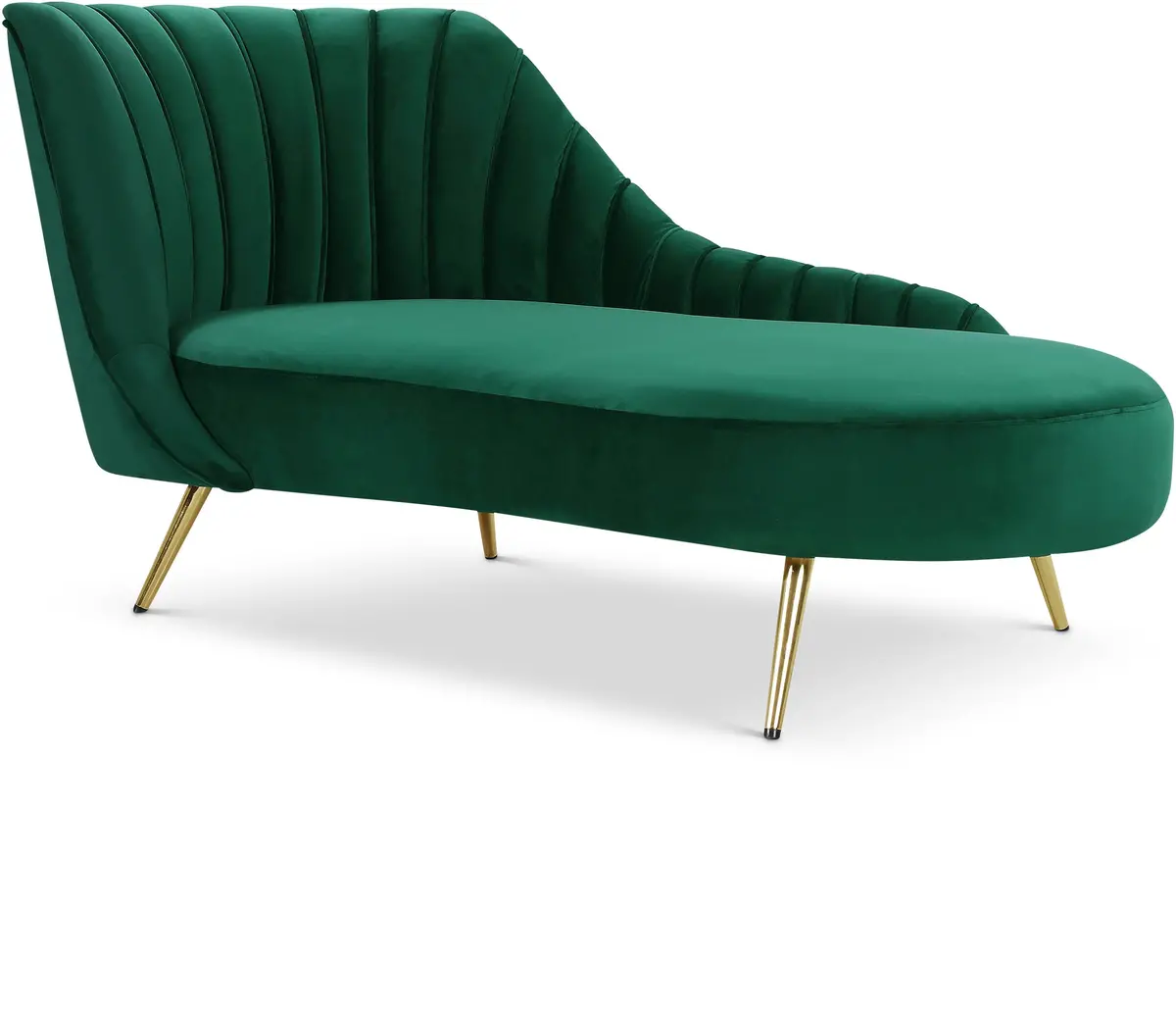 Margo Green Velvet Chaise 1