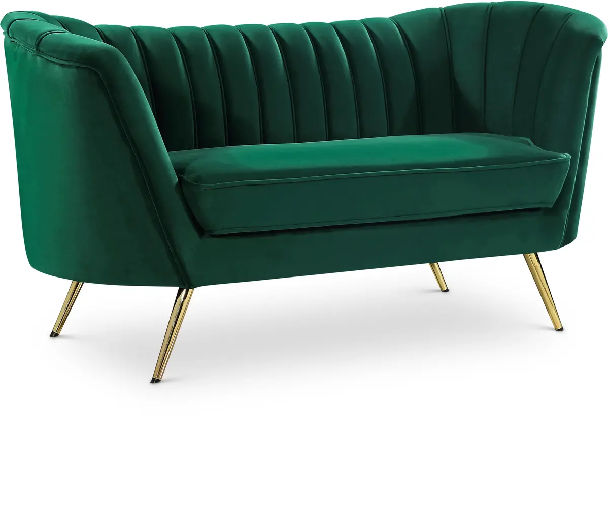 Margo Green Velvet Loveseat 1