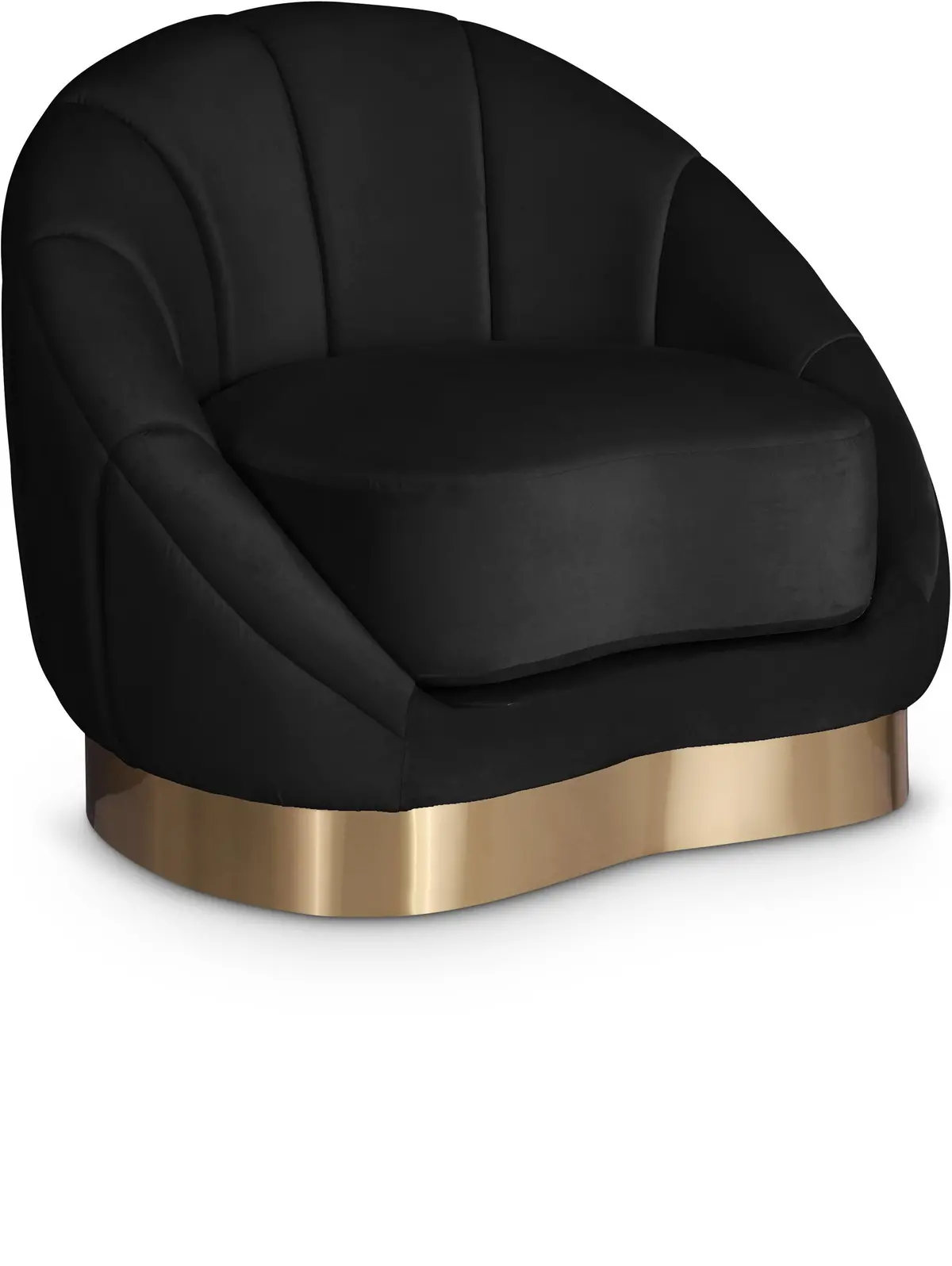 Shelly Black Velvet Chair 1