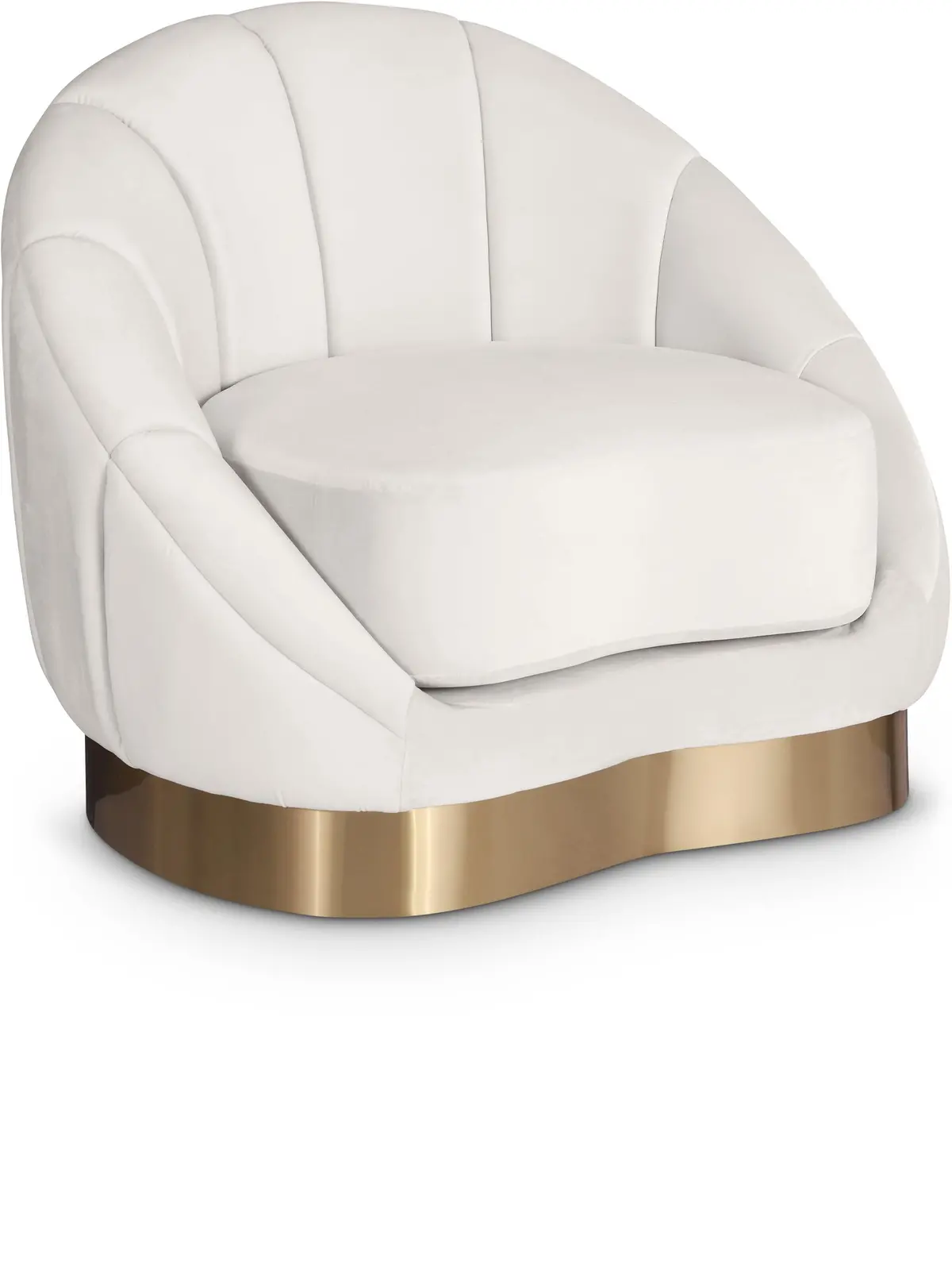Shelly Cream Velvet Chair 1