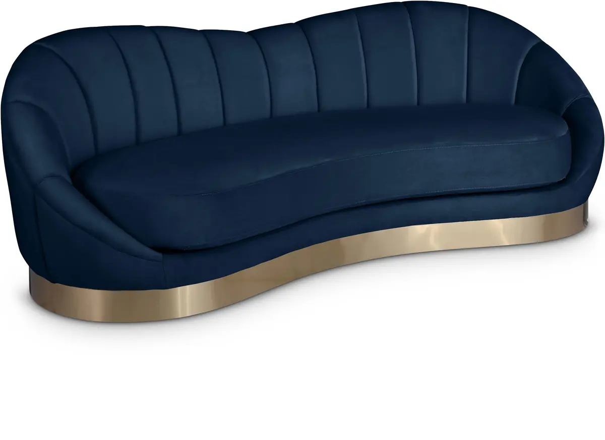 Shelly Navy Velvet Sofa 1