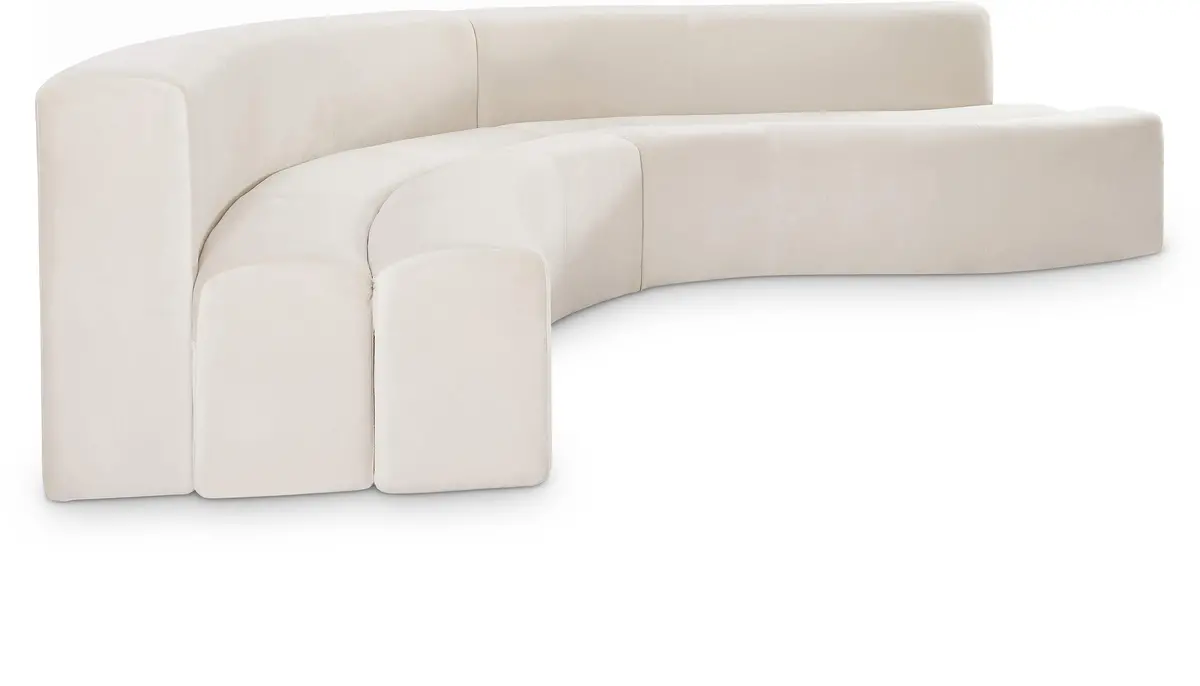 Curl Cream Velvet 2Pc. Sectional 1