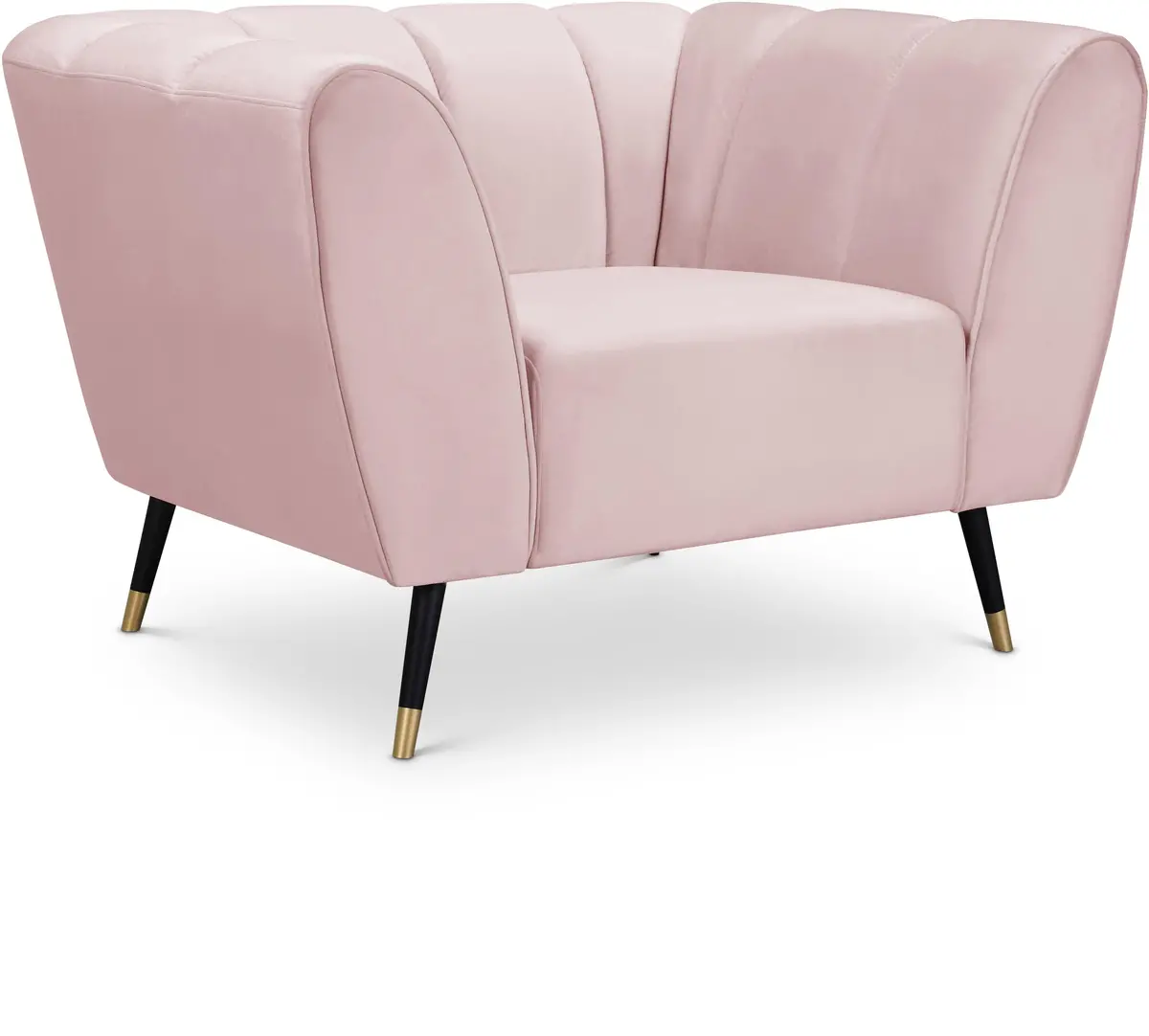Beaumont Pink Velvet Chair 1