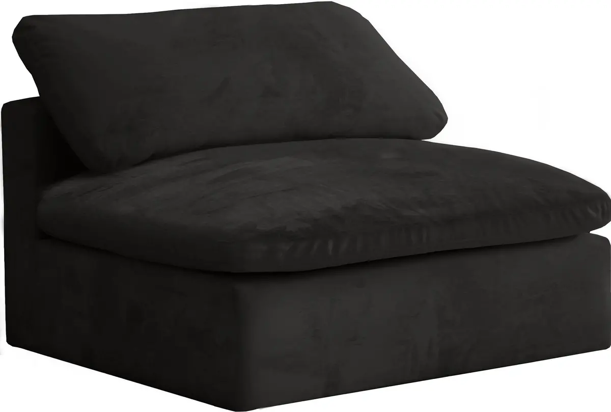 Cozy Black Velvet Chair 1