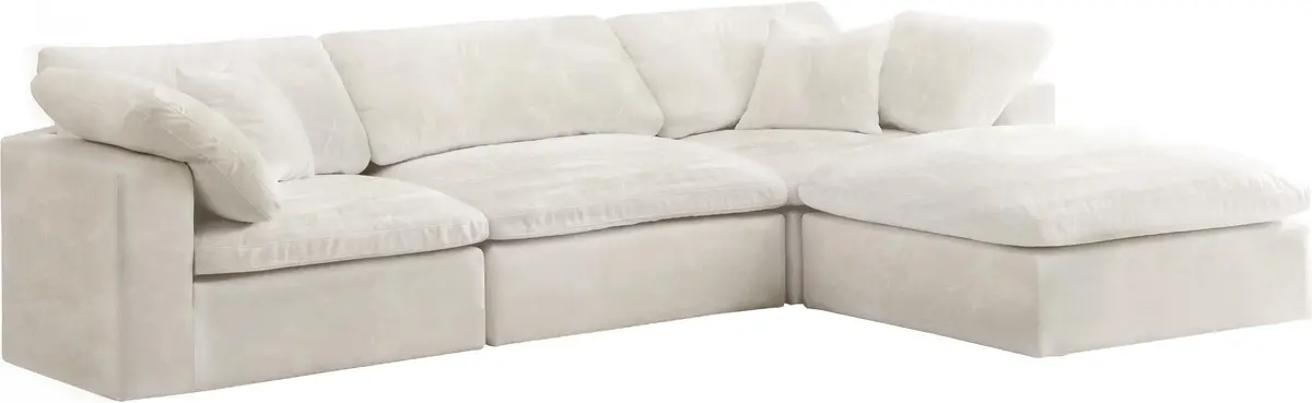 Cozy Cream Velvet Cloud Modular Sectional 1