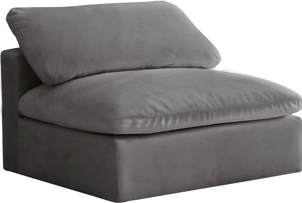 Cozy Grey Velvet Chair 1