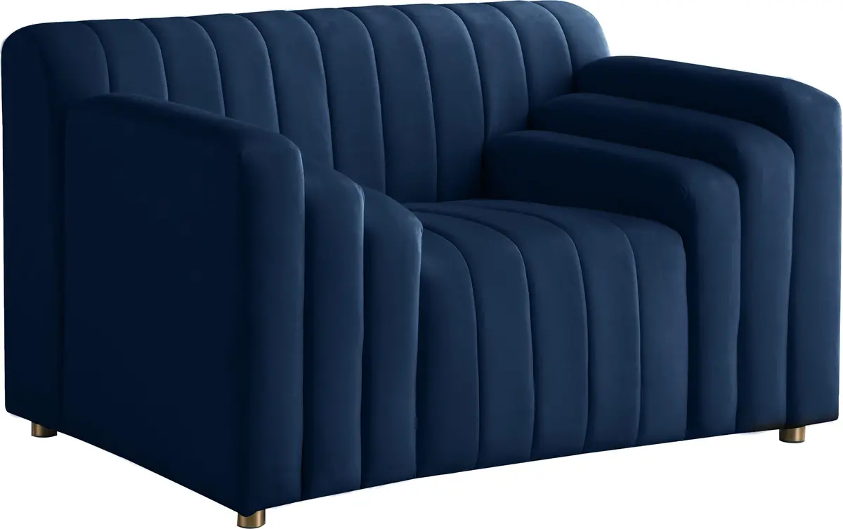 Naya Navy Velvet Chair 1