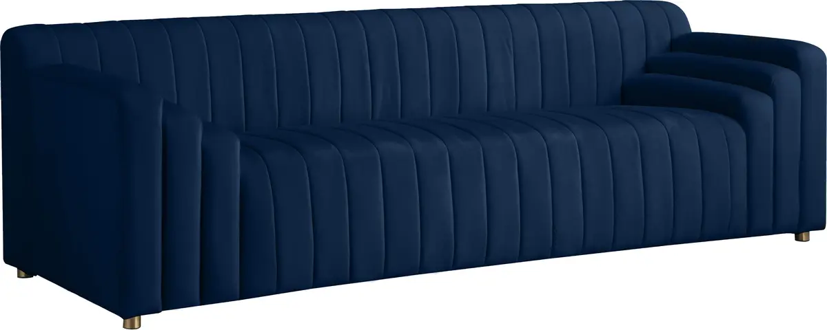 Naya Navy Velvet Sofa 1