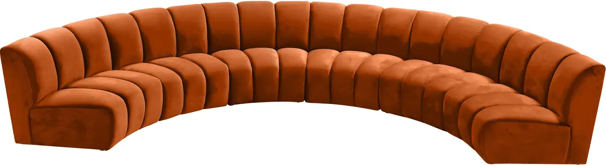 Infinity Cognac Velvet 6Pc. Modular Sectional 2