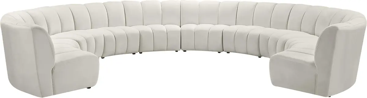 Infinity Cream Velvet 10Pc. Modular Sectional 1