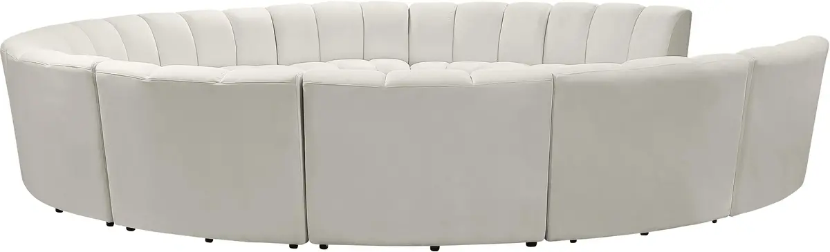 Infinity Cream Velvet 11Pc. Modular Sectional 2