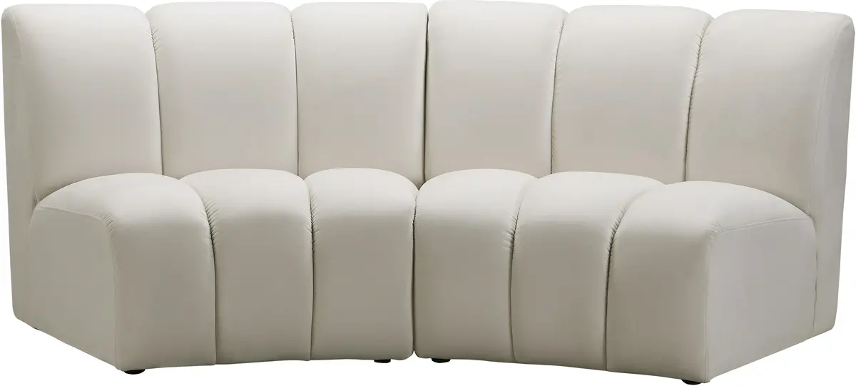 Infinity Cream Velvet 2Pc. Modular Sectional 1