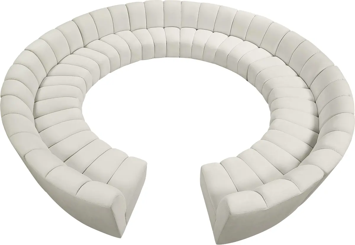 Infinity Cream Velvet 12Pc. Modular Sectional 1