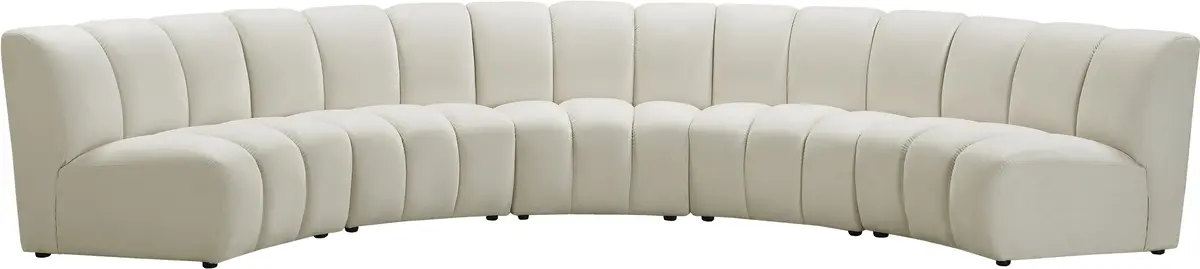 Infinity Cream Velvet 5Pc. Modular Sectional 1