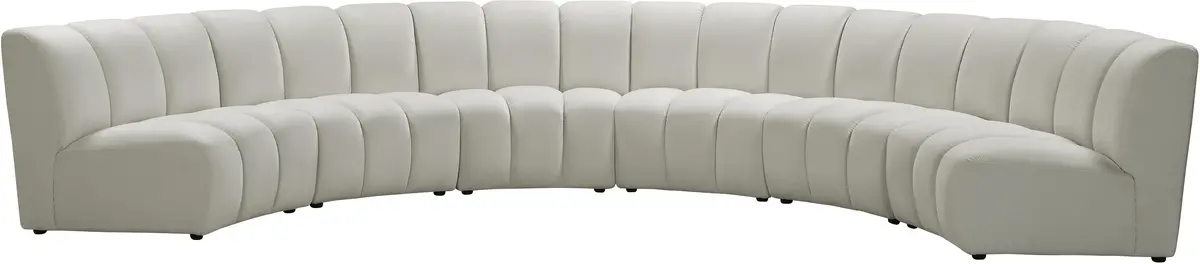 Infinity Cream Velvet 6Pc. Modular Sectional 1