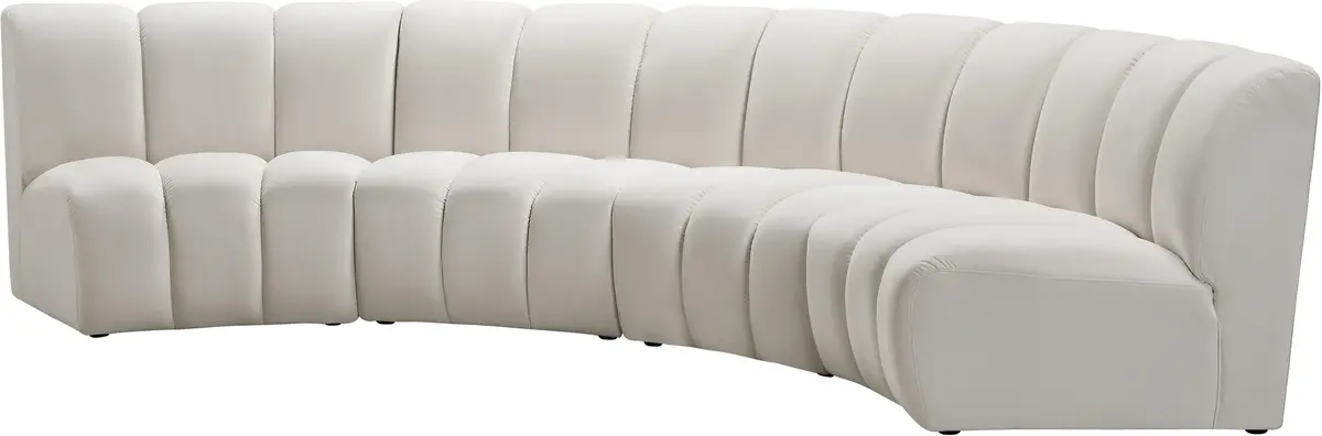 Infinity Cream Velvet 4Pc. Modular Sectional 2