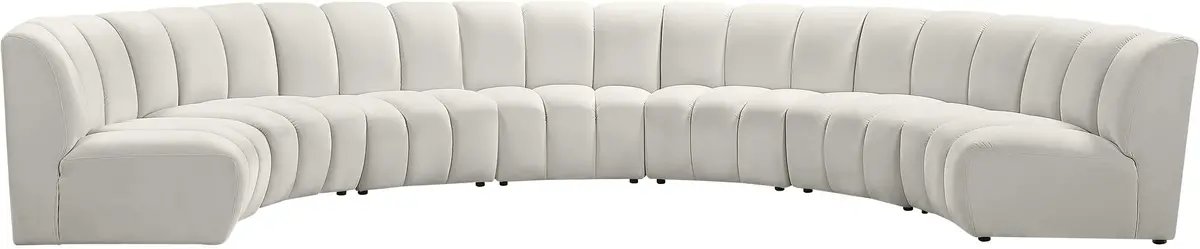 Infinity Cream Velvet 7Pc. Modular Sectional 1