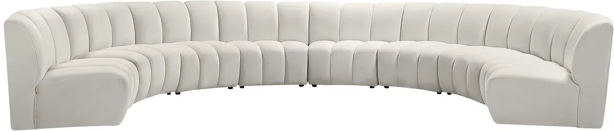 Infinity Cream Velvet 8Pc. Modular Sectional 1