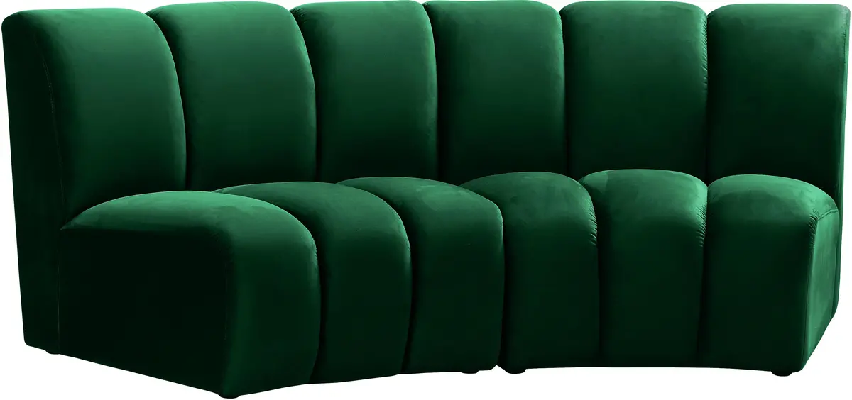 Infinity Green Velvet 2Pc. Modular Sectional 2