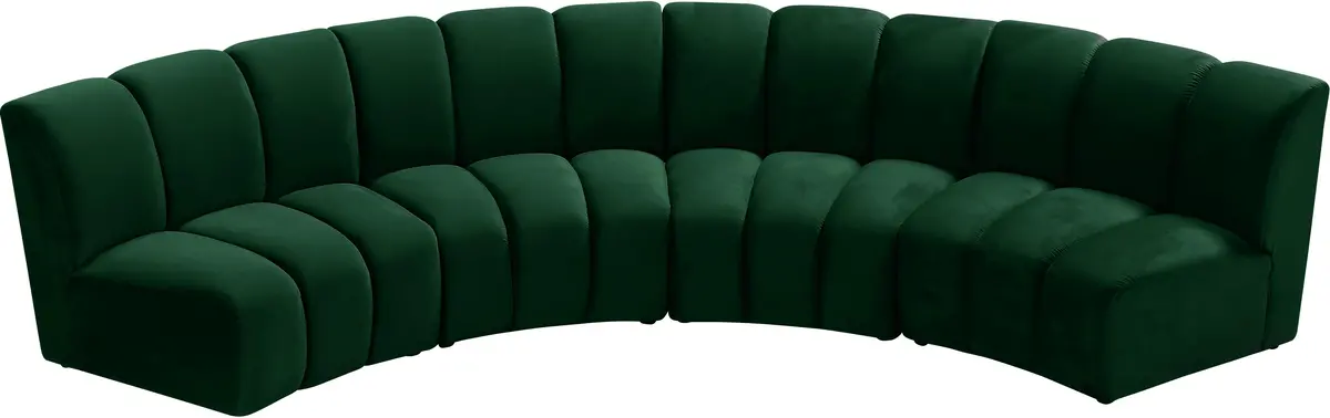 Infinity Green Velvet 4Pc. Modular Sectional 2