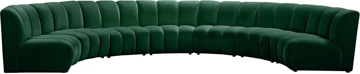 Infinity Green Velvet 7Pc. Modular Sectional 1