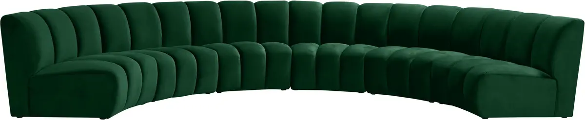 Infinity Green Velvet 6Pc. Modular Sectional 1