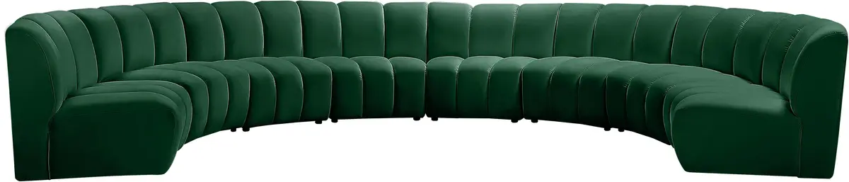 Infinity Green Velvet 8Pc. Modular Sectional 1
