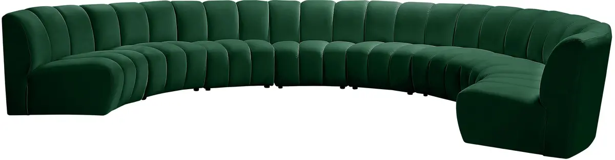 Infinity Green Velvet 8Pc. Modular Sectional 2