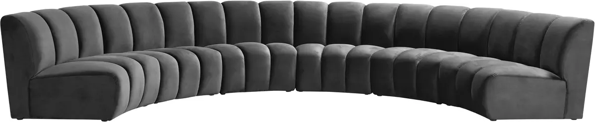 Infinity Grey Velvet 6Pc. Modular Sectional 1
