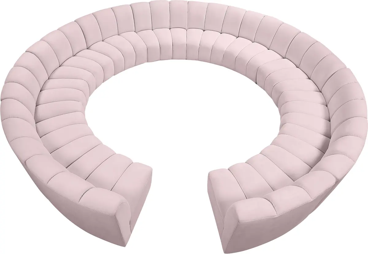 Infinity Pink Velvet 12Pc. Modular Sectional 1