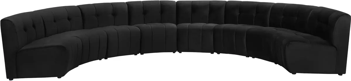 Limitless Black Velvet 8Pc. Modular Sectional 1