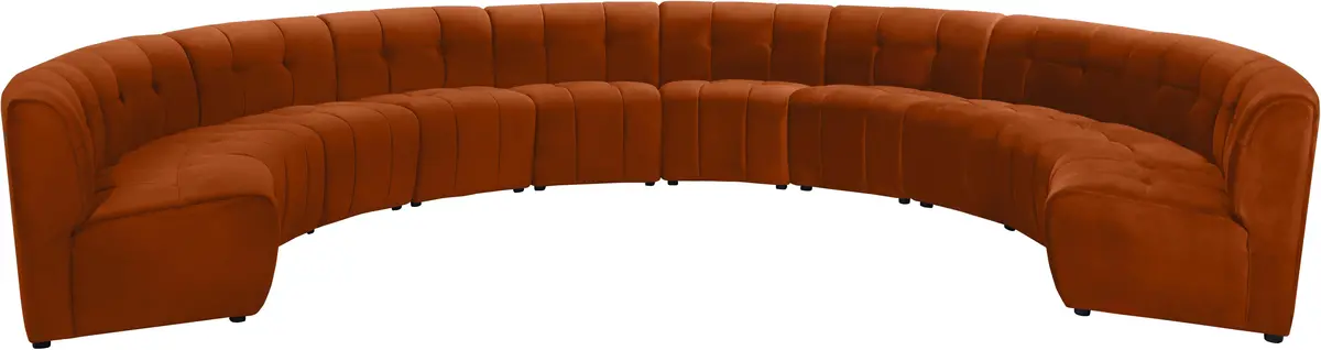 Limitless Cognac Velvet 10Pc. Modular Sectional 1