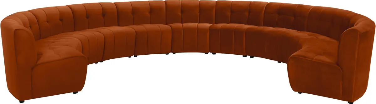 Limitless Cognac Velvet 11Pc. Modular Sectional 1