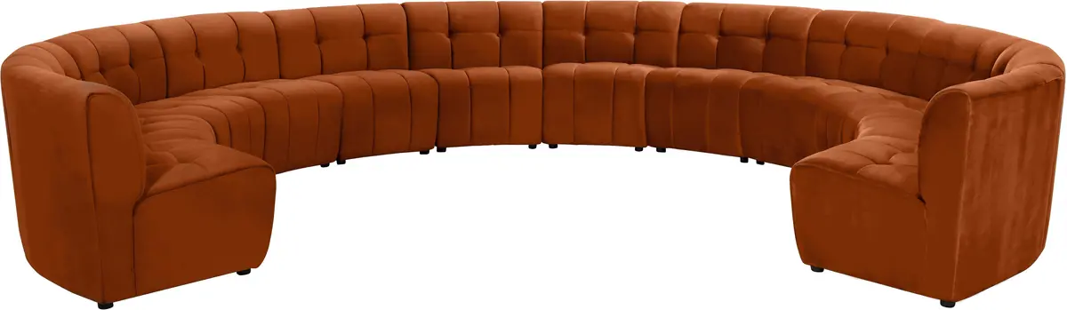 Limitless Cognac Velvet 12Pc. Modular Sectional 1