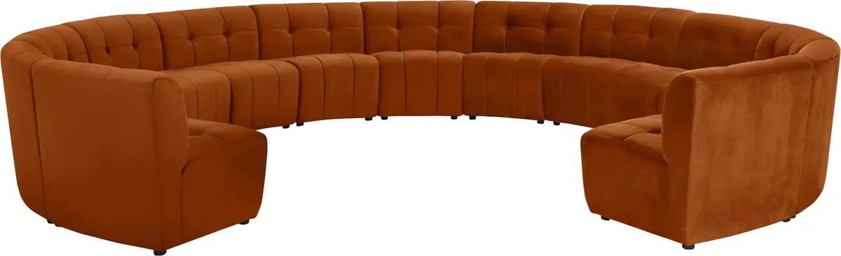 Limitless Cognac Velvet 13Pc. Modular Sectional 1