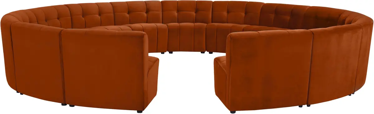 Limitless Cognac Velvet 15Pc. Modular Sectional 1