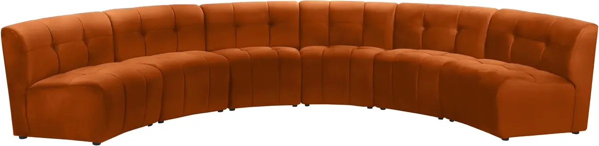 Limitless Cognac Velvet 6Pc. Modular Sectional 1