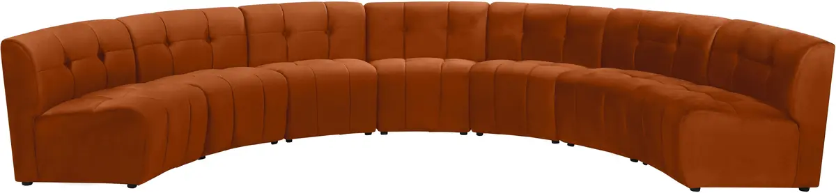 Limitless Cognac Velvet 7Pc. Modular Sectional 1
