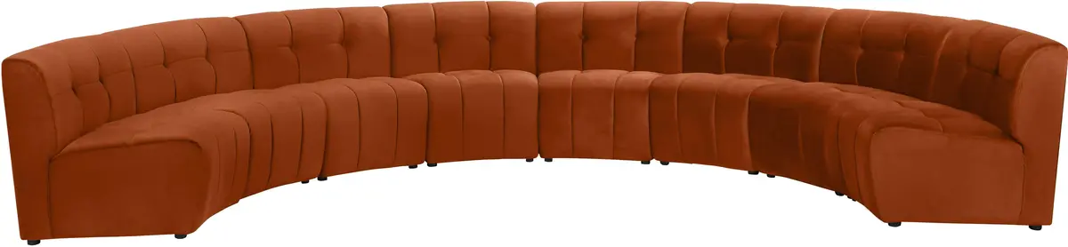 Limitless Cognac Velvet 8Pc. Modular Sectional 1