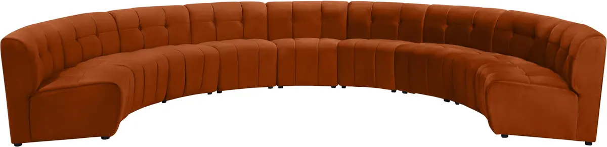 Limitless Cognac Velvet 9Pc. Modular Sectional 1
