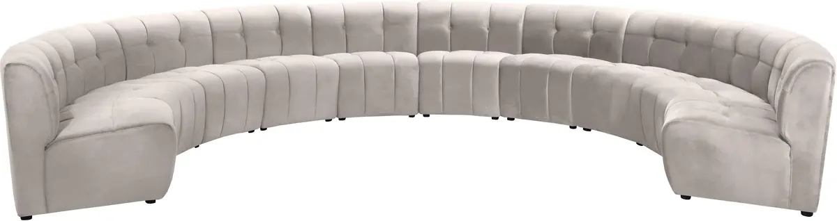 Limitless Cream Velvet 10Pc. Modular Sectional 1