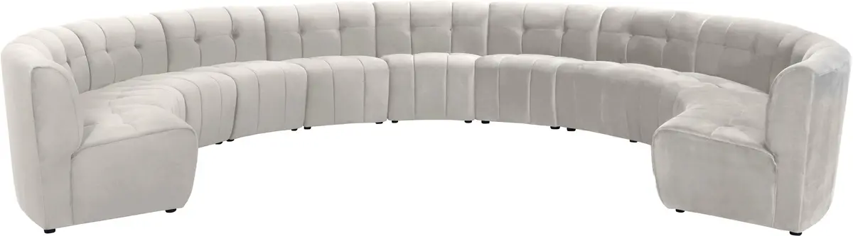 Limitless Cream Velvet 11Pc. Modular Sectional 1