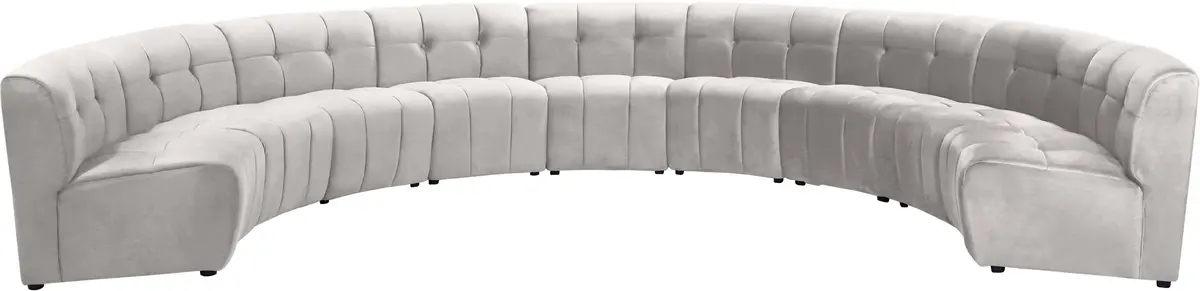 Limitless Cream Velvet 9Pc. Modular Sectional 1
