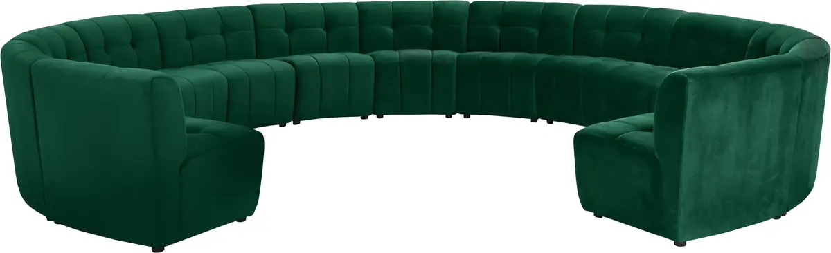 Limitless Green Velvet 13Pc. Modular Sectional 1