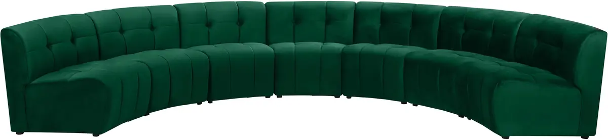 Limitless Green Velvet 7Pc. Modular Sectional 1