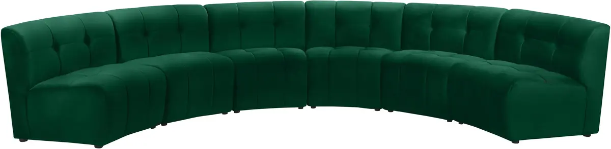 Limitless Green Velvet 6Pc. Modular Sectional 1