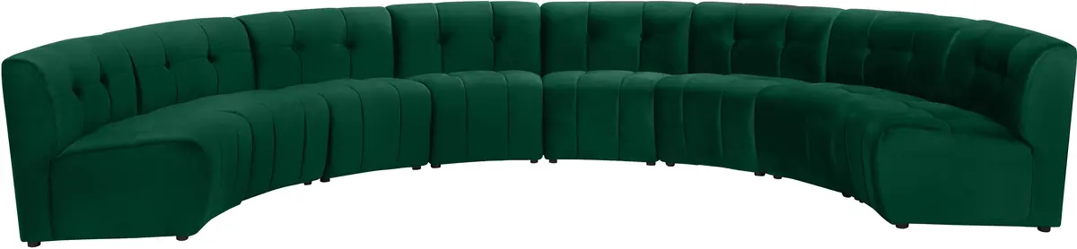 Limitless Green Velvet 8Pc. Modular Sectional 1