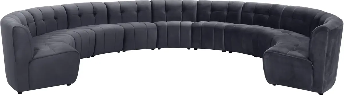 Limitless Grey Velvet 11Pc. Modular Sectional 1